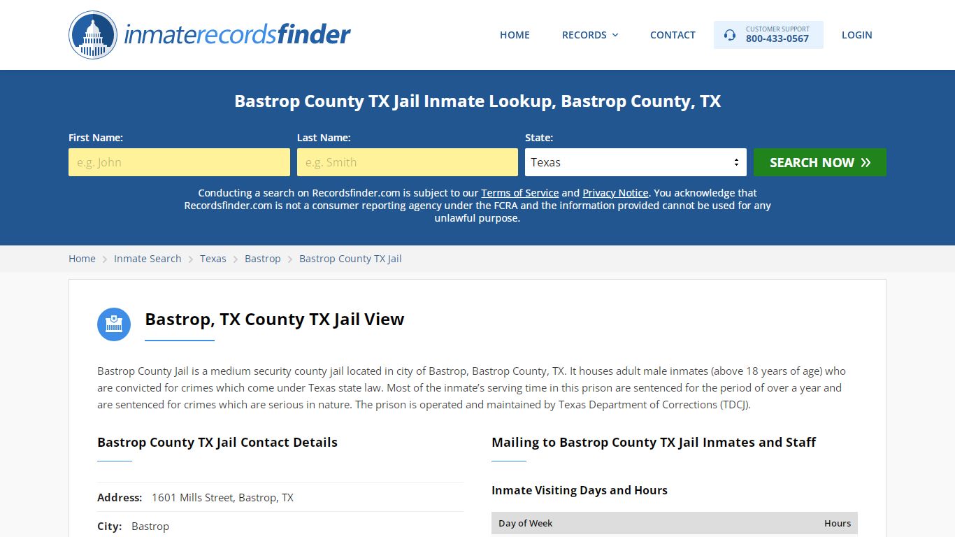 Bastrop County TX Jail Roster & Inmate Search, Bastrop ...