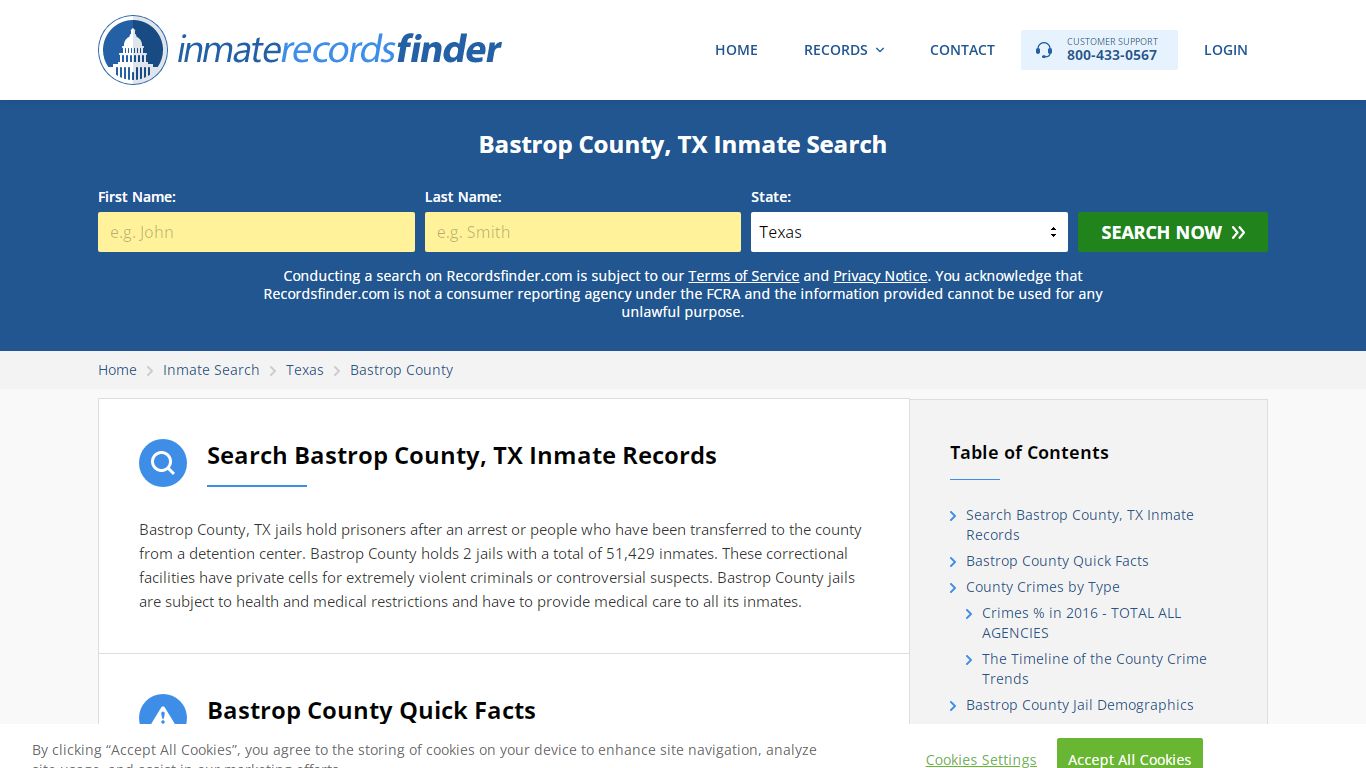 Bastrop County, TX Inmate Lookup & Jail Records Online